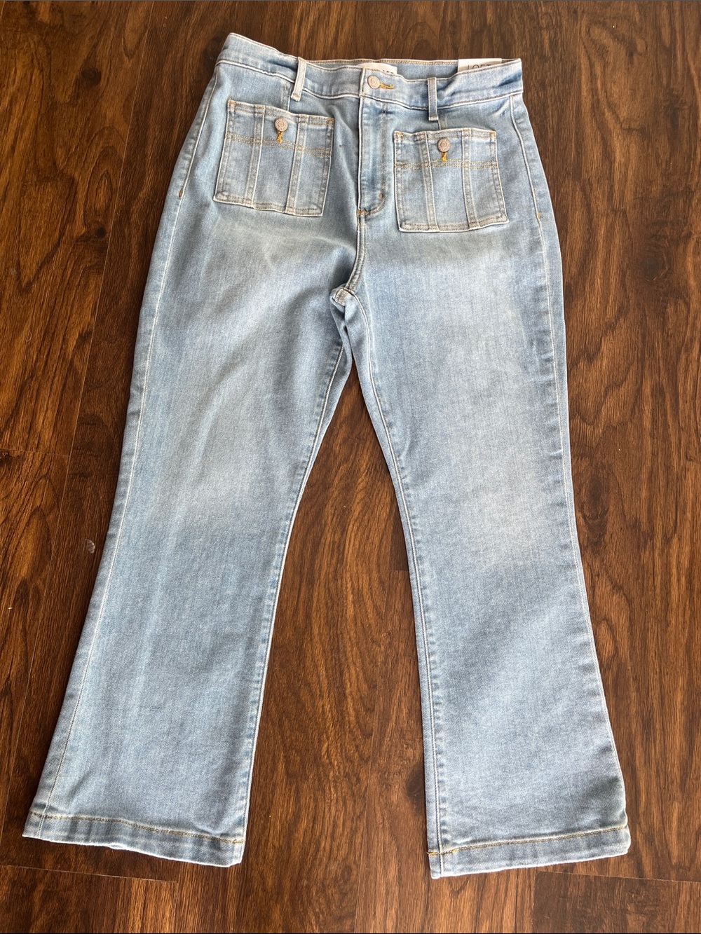 NWT LOFT Light Blue High-Rise Kick-Crop Wide Leg Jeans